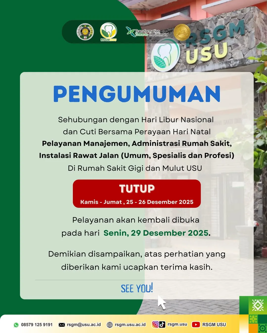Pengumuman Hari Libur Nasional & Cuti Bersama Perayaan Natal